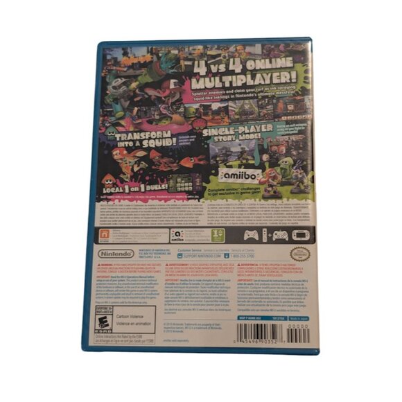 Splatoon Nintendo Wii U Video Game 2015 US Edition Rare Amiibo Compat New Sealed - Picture 5 of 7